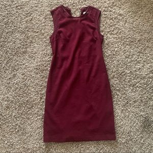 Red burgundy casual dress